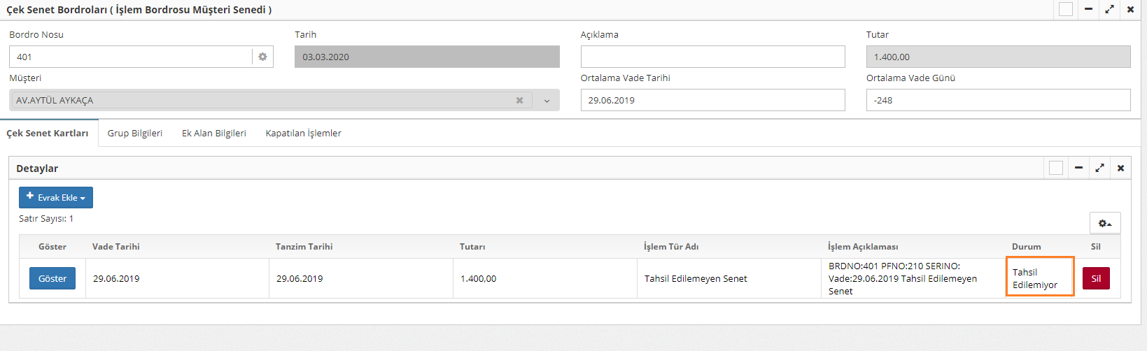 tahsil edilemeyen senet 2